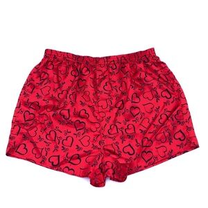 Joe Boxer Men’s Red Satin I Love You Sexy Heart Boxer Underwear Shorts L